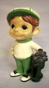 ViNTAge 1970's Ceramic Figurine Young Golfer with 