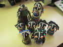 South African Lot of 8 Ndebele SEED BEAD DOLLS Sou