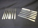 Vintage Mother of Pearl Knife and Fork Set - 13 Pi