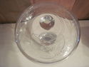 Antique Etched Glass Candy Dish - Floral Design