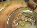 Signed Clear Glass Vase - Etched Owl