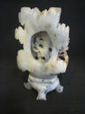 Carved Shousha Stone Floral Sculpture