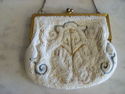 Beautiful Antique Handmade Beaded Purse - France