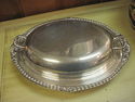 Silverplated Oval Covered Dish - Glass Insert - Co