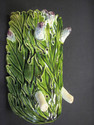 Majolica Asparagus Footed Dish