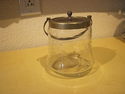 Vintage Glass Etched Biscuit Jar