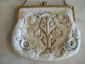 Beautiful Antique Handmade Beaded Purse - France