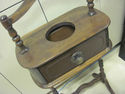 Vintage Wooden Smoke Stand with Brass Ashtray