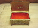 Gold Hinged Metal Trinket Box