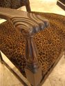 Vintage Hand Carved Chair Leopard Print