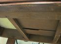 Antique Walnut Console Marble-Top Hall Table Hand-