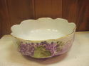 Antique Floral haviland Scalloped Bowl  - Purple F