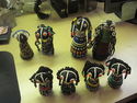 South African Lot of 8 Ndebele SEED BEAD DOLLS Sou