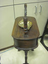 Vintage Wooden Smoke Stand with Brass Ashtray