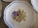 Reticulated Platter and Plate Set - Grape Design -