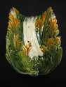 Majolica Asparagus Footed Dish