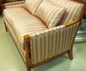 Stunning AnTIQue Cherry Settee - Fine Custom Uphol