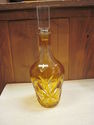 Beautiful Antique Czech Decanter - Dark Yellow Col