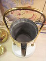 Brass Swivel Teapot on Ceramic Stand