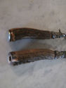 Antique Carving Set - Sterling and Antler Handles