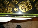 Vintage Metal Tole Tray with Gold Florals - Large 