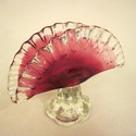 Murano Art Glass Napkin Holder - Cranberry Ruby Re