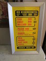 Vintage Der Wienerschnitzel Menu Sign