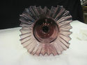 Beautiful Purple Art Glass Vase - Ruffled Edge