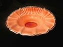  FENTON Pink/Cranberry Brides Bowl/Basket - Silver