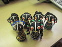 South African Lot of 8 Ndebele SEED BEAD DOLLS Sou