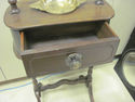 Vintage Wooden Smoke Stand with Brass Ashtray