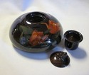 ROOKWOOD Art Pottery Inkwell Vase #418B Signed Cha