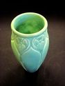 ROOKWOOD Matte Green 7" Art Deco Vase - Floral Des