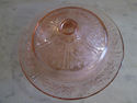 Pretty Pink Cabbage Rose Covered Butter Dish