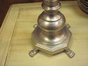 Silvertone Brushed Metal Finial - Flame Top