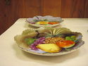 Pair of Handpainted Lefton Plates - Fruit