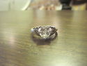 Ladies Sterling Silver CZ Ring - Heart Shaped Ston