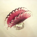 Murano Art Glass Napkin Holder - Cranberry Ruby Re