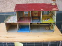 Vintage Painted Tin Large Doll House  B