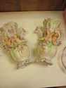 Pair of Cherub Figurine Vases - Italian