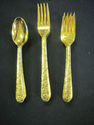 Bright Goldtone Flatware Set - 32 Pieces