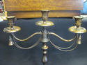 Solid Polished Brass Candlesticks - Three Candles