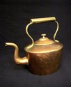 19 c. AnTIQue Dove-tailed Copper Tea Kettle - Goos