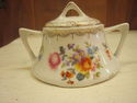 Antique Floral Porcelain Sugar Bowl - Bavaria