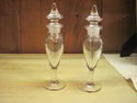 Pretty Pair of Antique Glass Perfume Bottles