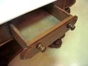 Antique Walnut Console Marble-Top Hall Table Hand-