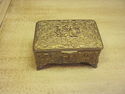 Gold Hinged Metal Trinket Box