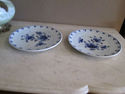 2 Pretty Delft Plate - Holland - Blue Handpainted 