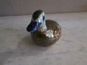 Brass and Handpainted Ceramic Duck