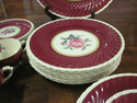 Set of Burleigh Ware China - Burgandy & Roses - 28